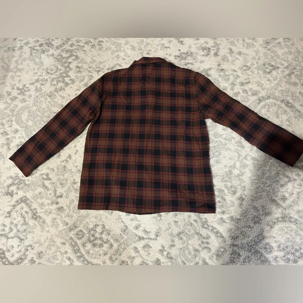 Evermore "I Almost Jumped In" flannel pajama top button up Taylor Swift Top only - Picture 10 of 12